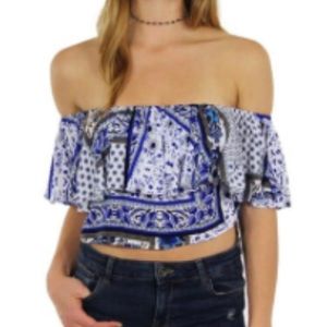 Lucca couture off the shoulder top